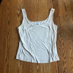 Carly Jean Los Angeles white cotton tank top